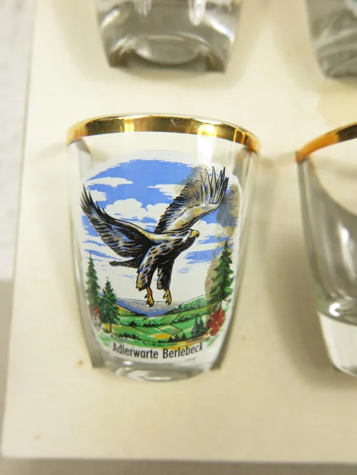 Bild 4 von 50er Schnapsgläser mit Sehenswürdigkeitsmotiven, Vohenstrauss Kristalglass