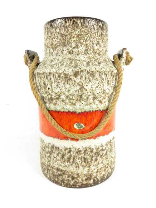 70er Riesenvase, Schirmständer, Orange, Jopeko