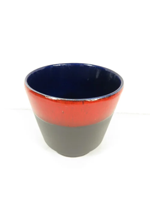 Bild 2 von 70er Übertopf Rot-Braun