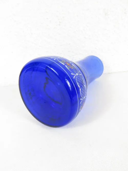 Bild 4 von 70er Vase, Glasvase Blau im Schwarzwald Stil