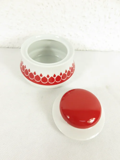 Bild 2 von 70er Zuckerdose, Eschenbach Porzellan, Rot