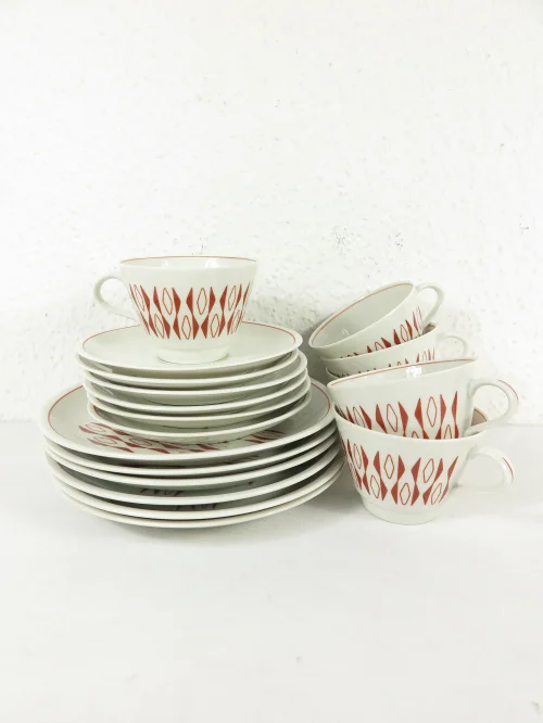 Bild 6 von 60s coffee set, model Jettin porcelain, GDR