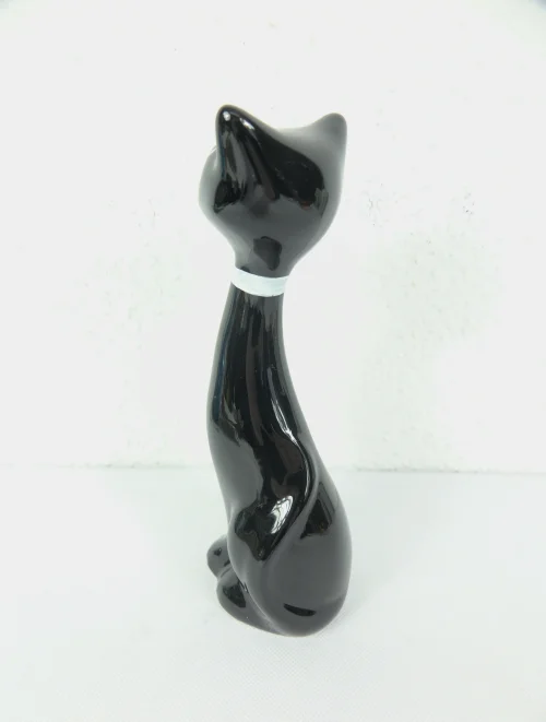 Bild 4 von 70er Porzellan Katze, Bad Cat, Schwarz