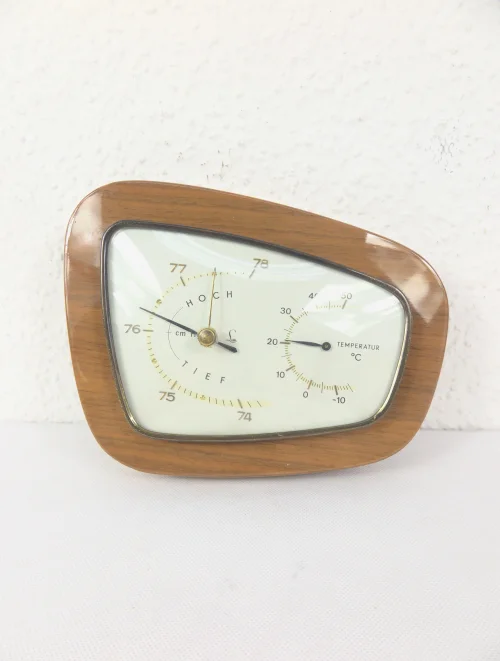 50er Barometer mit Thermometer