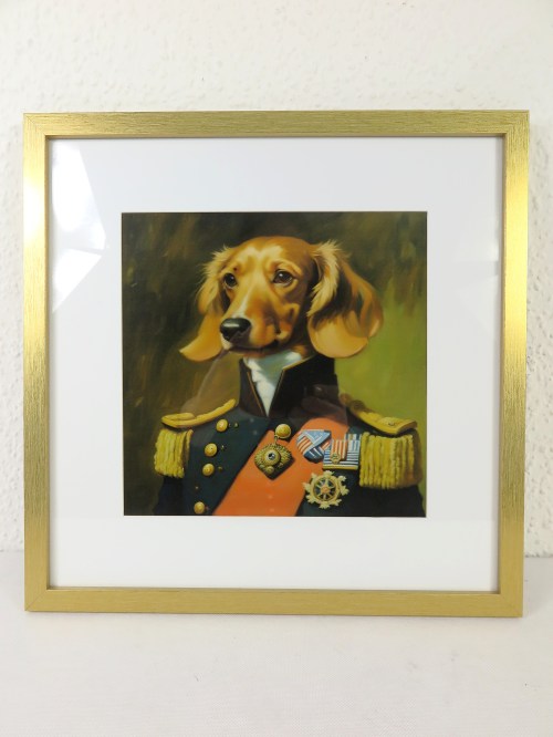 Kunstdruck Dackel, Hundeportrait, Dackelbild