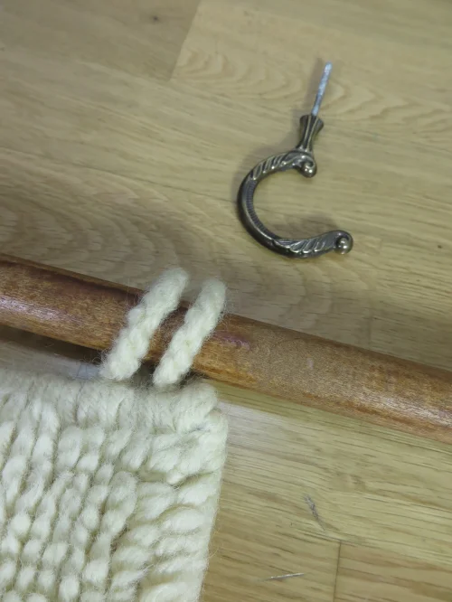 Bild 5 von 70er Knüpfteppich, Gobelin, Wandteppich, Betende Hände