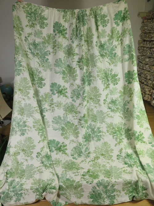 Bild 2 von 70er Vorhang groß, Grün, florales Muster