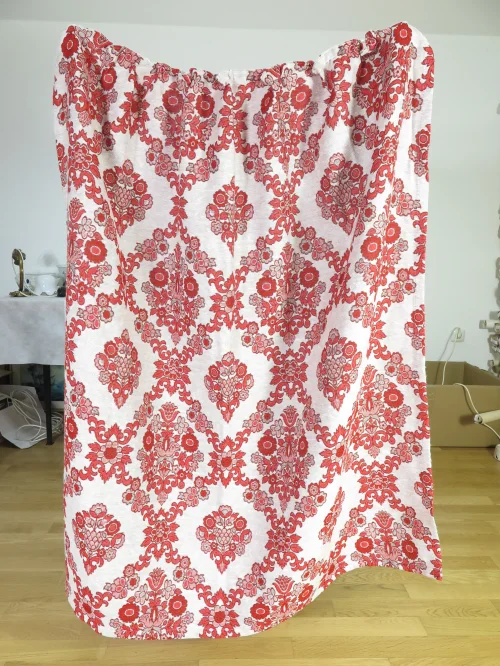 Bild 2 von 70er Vorhang, Gardine Rot