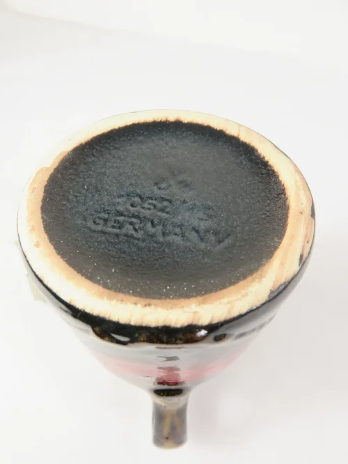 Bild 4 von 70er Henkelvase Rot, Lava Optik, Dümler und Breiden,