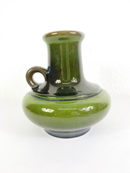 70er Keramik Vase Grün