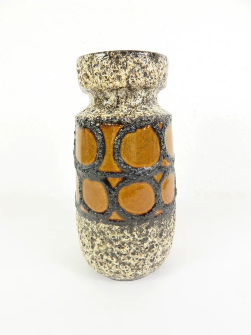 70er Scheurich Vase, Keramik, Braun