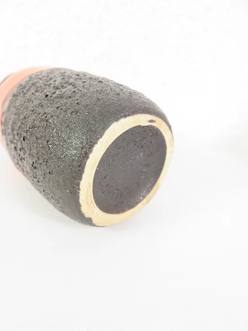 Bild 4 von 70er Vase Orange, Fat Lava Optik