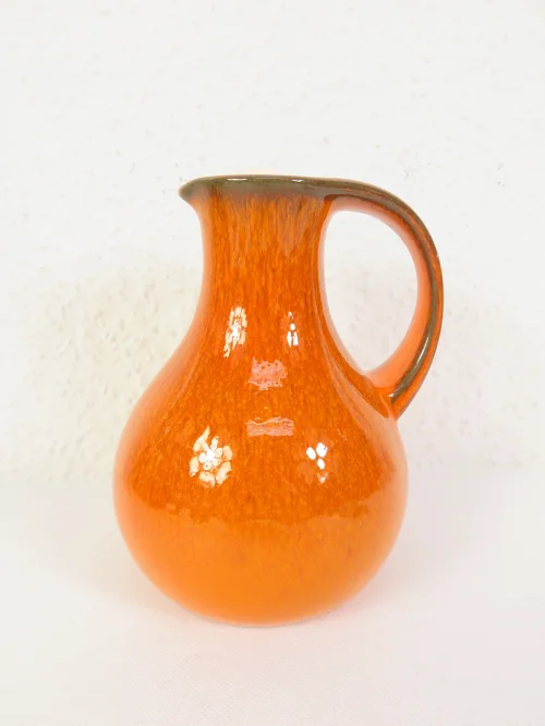 Bild 2 von 70er Henkelvase, Orange