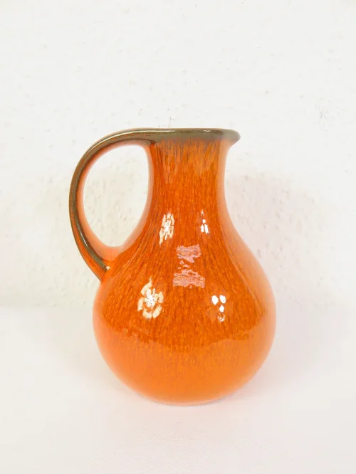 Bild 3 von 70er Henkelvase, Orange