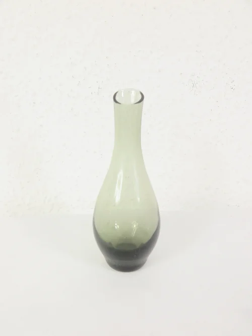 60er Glasvase klein, Rauchglas