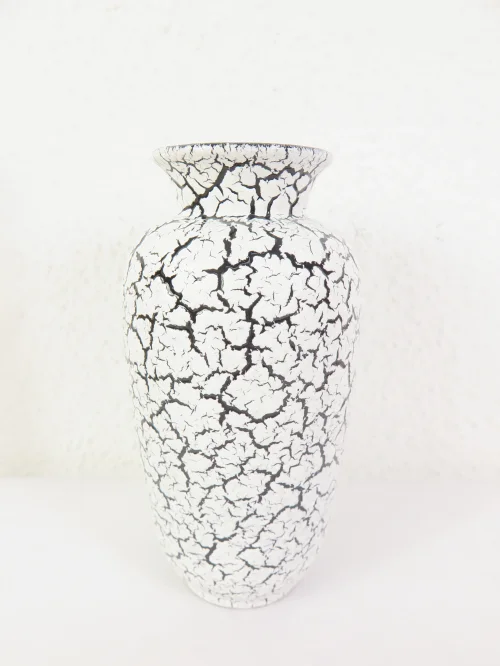 60er Keramik Vase Eierschalenoptik , Jasba