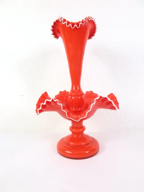 19Jh. Tschechisches Glas, Herálec- sklárna Nástolec, Vase oder Kerzenleuchter
