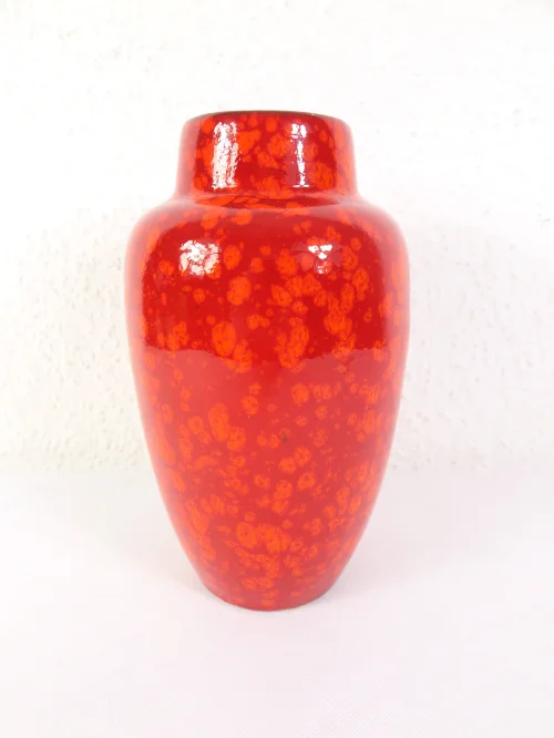 Bild 1 von 70er Henkelvase Rot und Orange, Scheurich Vase