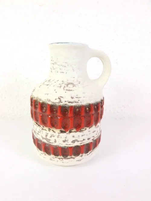 70er Keramik Vase, Überlacker Keramik