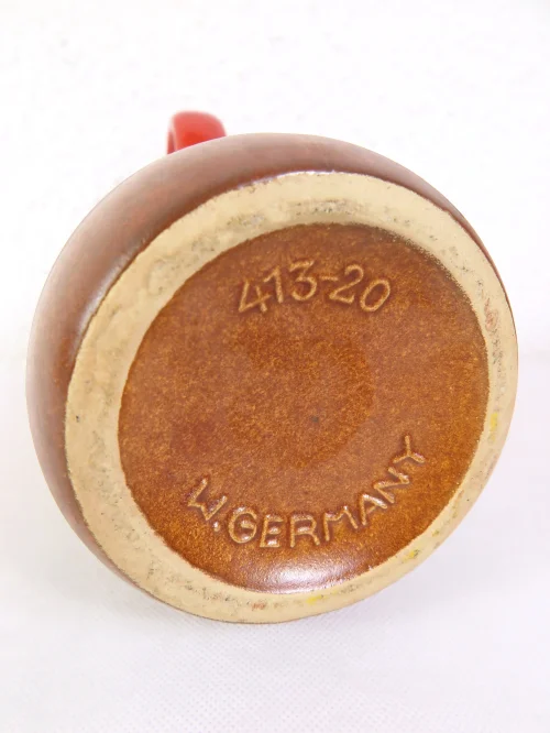 Bild 4 von 70er Vase Keramik Rot-Braun, Scheurich Vase