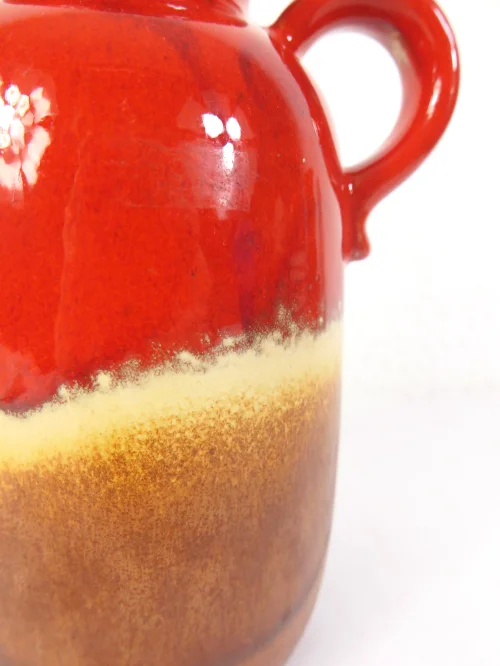 Bild 5 von 70er Vase Keramik Rot-Braun, Scheurich Vase