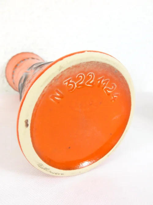 Bild 5 von 70er Jasba Vase Keramik, Orange Mid Century