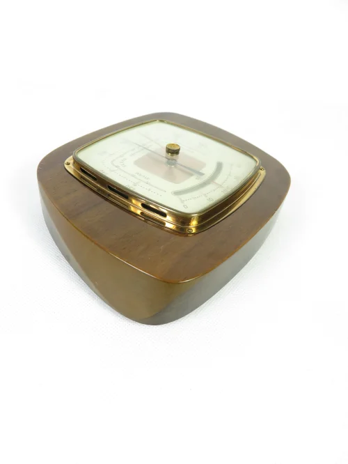 Bild 2 von 50er Barometer mit Thermometer, echtes Holz