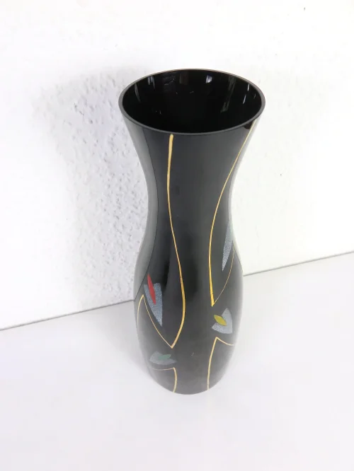 Bild 2 von 80s vase, black glass vase. Arnstadt vase?