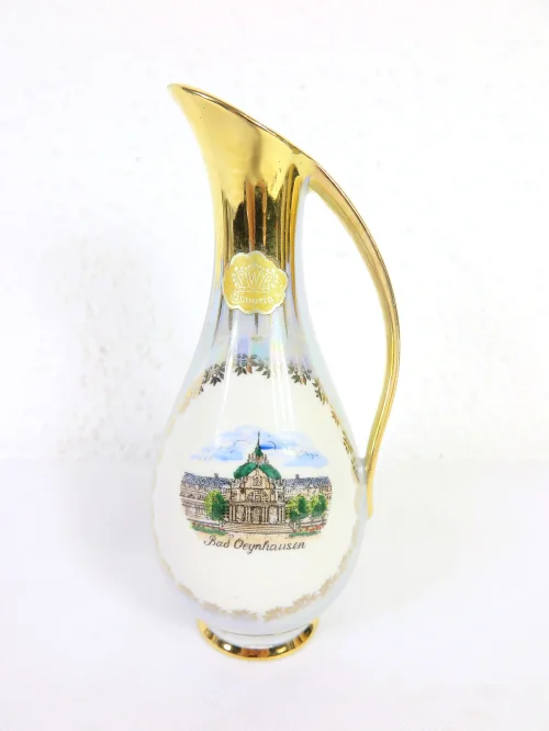 50er Motiv Vase "Bad Oeynhausen", Bavaria Porzellan, Andenken Vase