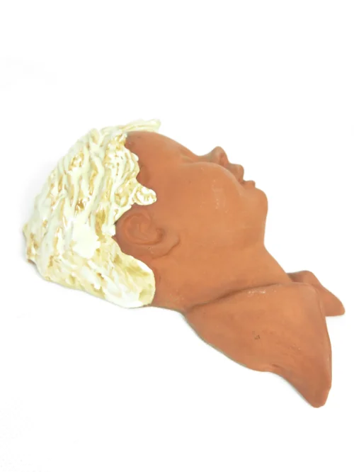 Bild 3 von 50er Wandmaske Junge, Cortendorf Maske, Ton