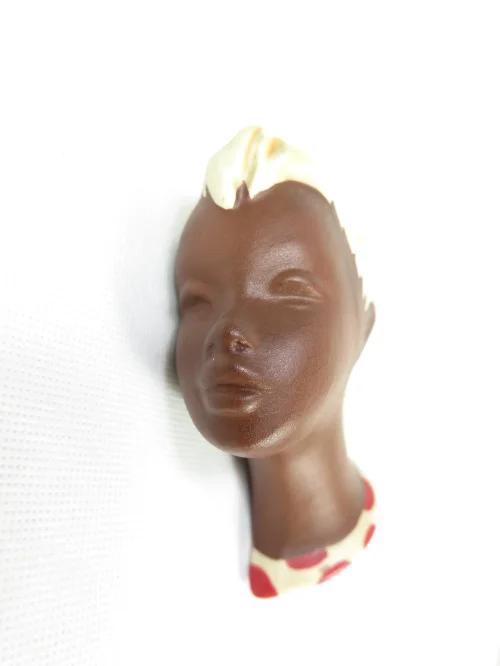 Bild 3 von 50er Cortendorf Keramik Maske, Mädchen Wandmaske