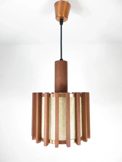 60er Teakholz Lampe, Hägelampe