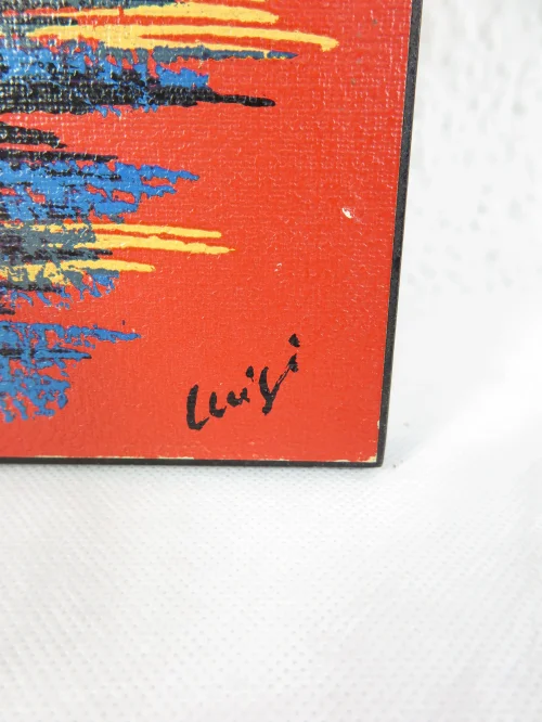 Bild 3 von 50er Holzbild. lackiert, Segelschiff