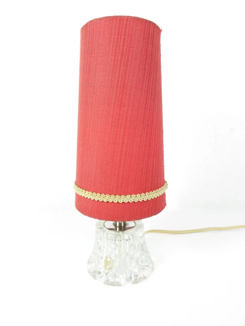50er Nachttischlampe Rot