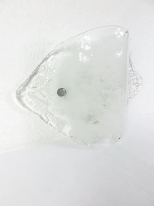 Bild 2 von 60s Ice glass lamp, wall lamp, Kalamar Franken Carlo Nasan?