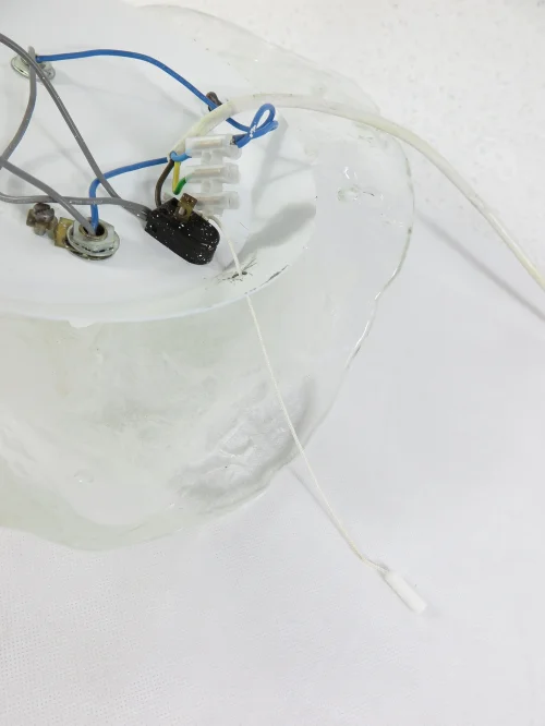 Bild 5 von 60s Ice glass lamp, wall lamp, Kalamar Franken Carlo Nasan?