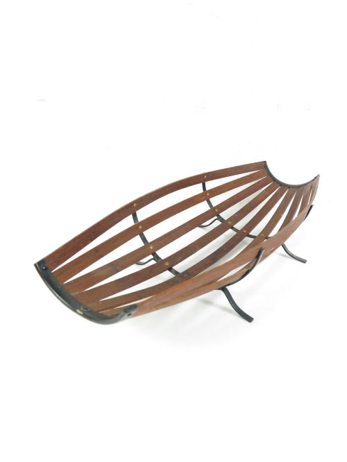 60er Obstschale Holz, String Design