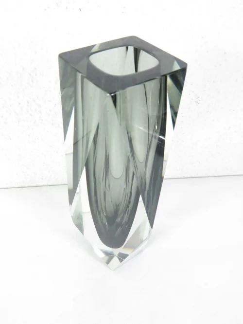 Bild 4 von 60er Mandruzzato Muranoglasvase, Facettenvase