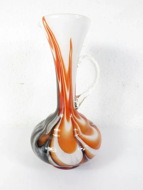 Bild 1 von 70er Opaline Florenz Vase, Orange