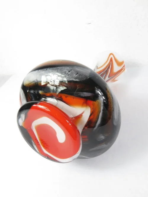 Bild 3 von 70er Opaline Florenz Vase, Orange