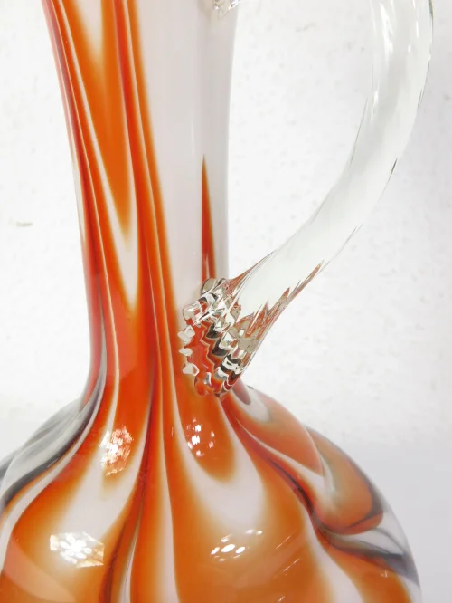 Bild 4 von 70er Opaline Florenz Vase, Orange