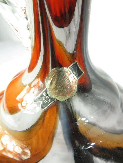 Bild 5 von 70er Opaline Florenz Vase, Orange