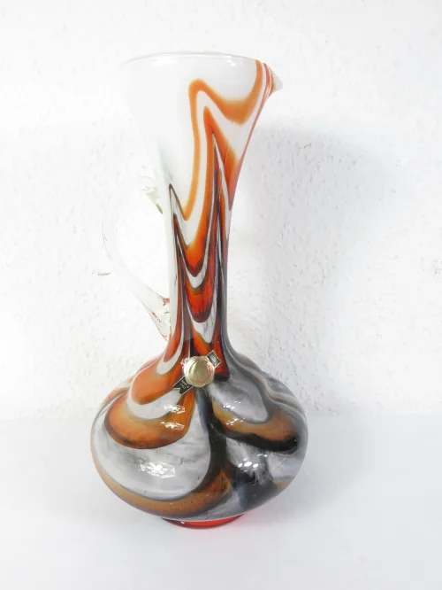 Bild 6 von 70er Opaline Florenz Vase, Orange