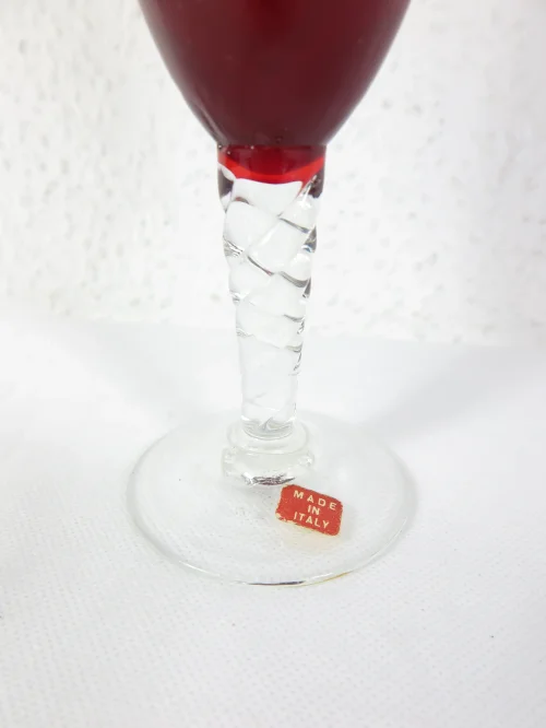 Bild 3 von 70er Glasvase, rote Orchideenvase