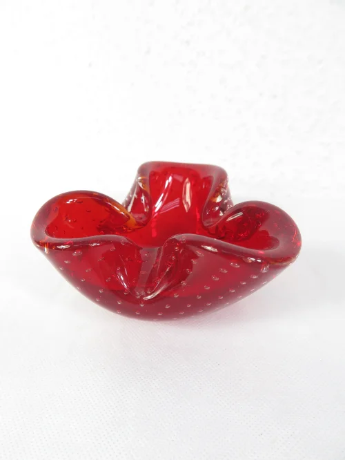 Bild 1 von 60er Muranoglas Schälchen,  Muranoglas Aschenbecher rot