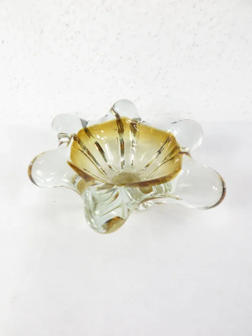 Bild 1 von 60er Muranoglas Schälchen, Muranoglas Beige Gelb