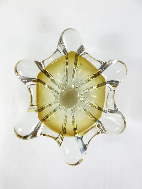 Bild 2 von 60er Muranoglas Schälchen, Muranoglas Beige Gelb