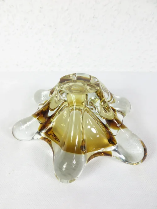Bild 3 von 60er Muranoglas Schälchen, Muranoglas Beige Gelb