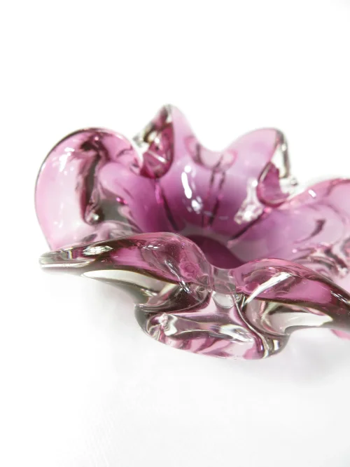 Bild 3 von 70er Muranoglas Schälchen, Amethistglas Schälchen