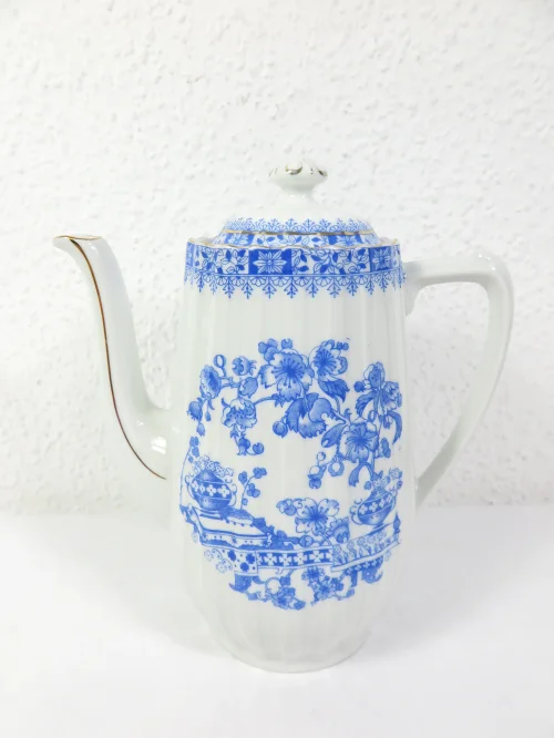 Bild 2 von 30er China Blau Kaffeekanne, Teekanne,  Echt Tuppack Tiefenfurt